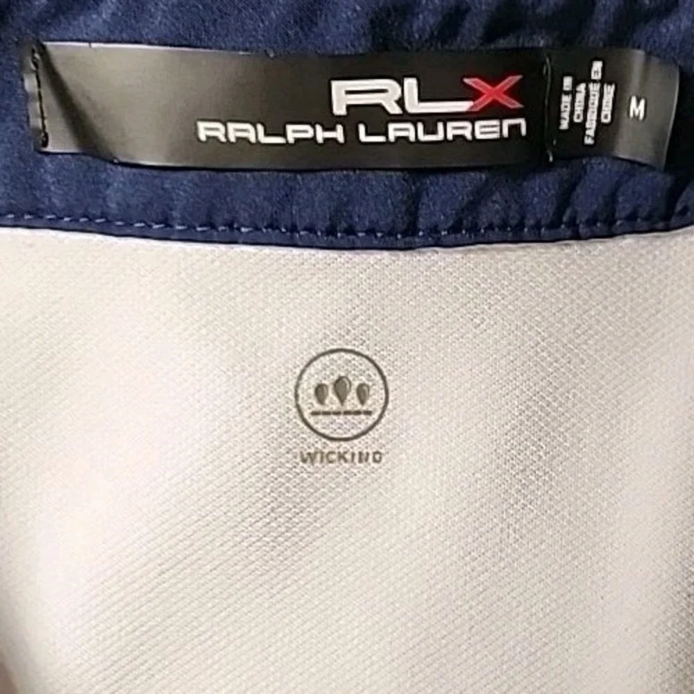 RLX Ralph Lauren Men's Medium‎ Polo 2018 Ryder Cup Golf USA Shirt White Ultimate
